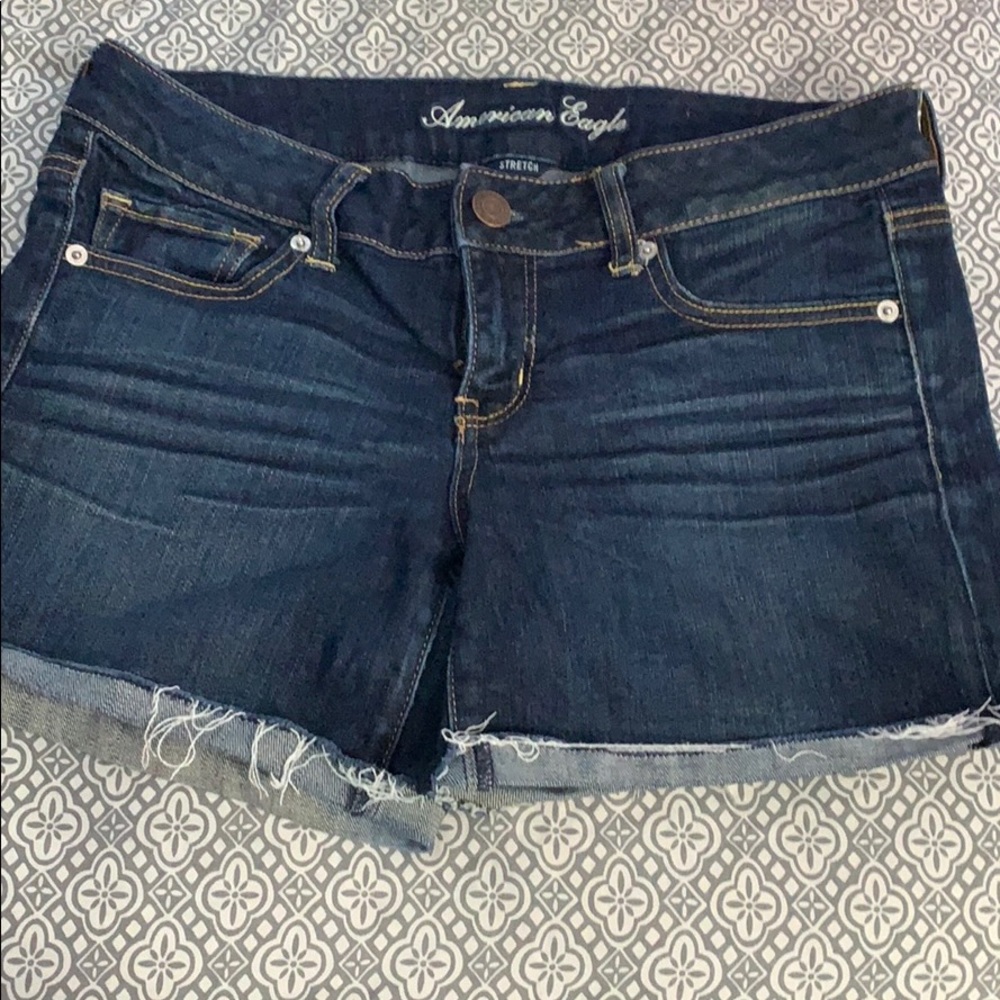 Jean shorts.